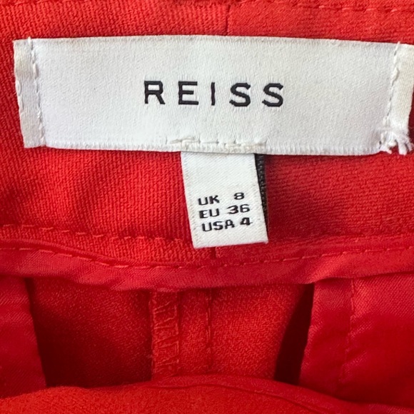 REISS “Joanne” Cropped Tailored Pants In Orange/Red Size 4 EUC! - Picture 11 of 12